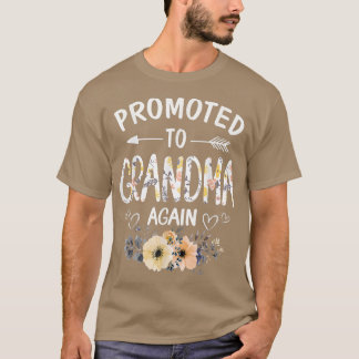 Opnieuw gepromoot naar oma Flower New Grandma T-shirt