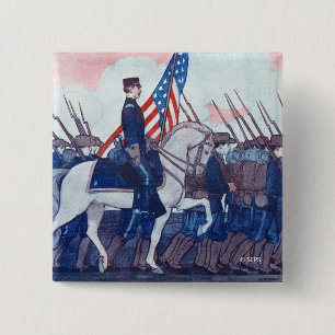 Opnieuw gevuld: Een Filipijnse oorlogstheorie Vierkante Button 5,1 Cm