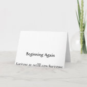 Opnieuw het beginnen van met Wenskaart Kaart (Achterkant)