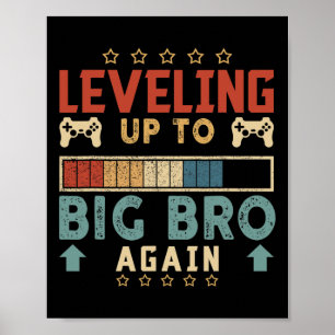 Opnieuw Niveau Omhoog Naar Grote Broer Gamer Broer Poster
