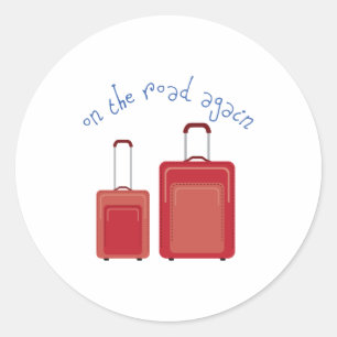 Opnieuw op weg ronde sticker