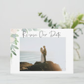 Opnieuw opslaan van onze datum fotokaart - Waterve Save The Date (Staand voorkant)