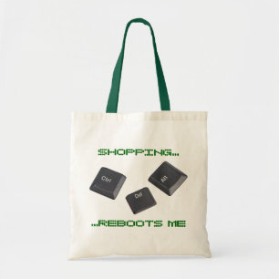 Opnieuw opstarten computertoetsen tote bag