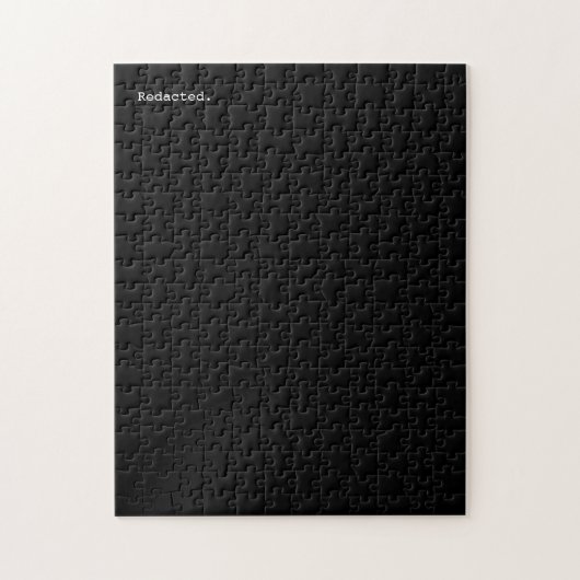 Opnieuw | Solid Black Funny Legpuzzel (Verticaal)