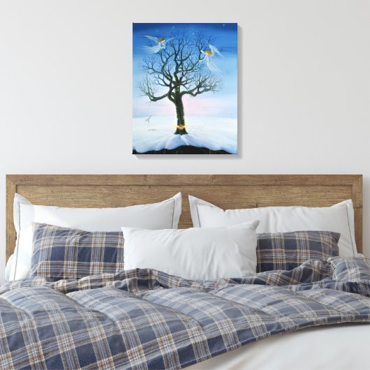 Opnieuw te beginnen in 2000 canvas afdruk (Insitu (Slaapkamer))