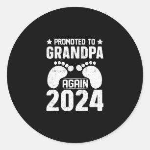 Opnieuw tot opa 2024 ronde sticker