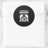 Opnieuw tot opa 2024 ronde sticker (Tas)