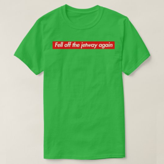 Opnieuw van de baan vallen t-shirt (Design voorkant)