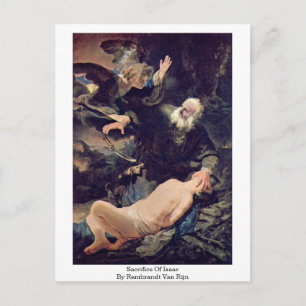 Opoffering Isaac door Rembrandt van Rijn Briefkaart