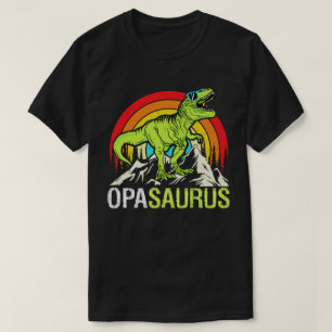 Oposaurus Dinosaur Grandpa Saurus Vaderdag T-shirt