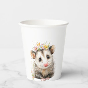 Opossum Birthday • Animal Party Cup Papieren Bekers