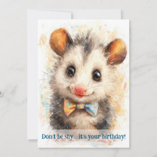 Opossum Birthday Card Kaart