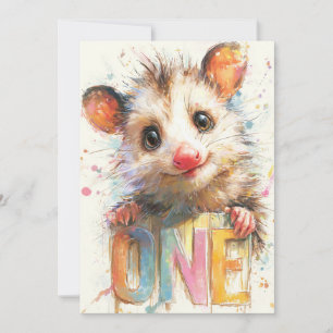 Opossum Birthday Card Kaart