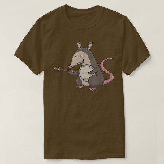 Opossum Bluegrass Acustic Guitar Mandolin Fiddle B T-shirt (Design voorkant)