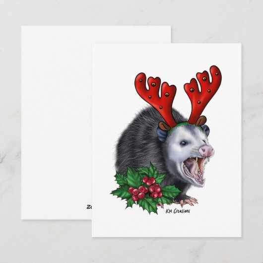 Opossum - carte de vacances (Devant / Derrière)