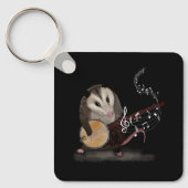Opossum die Banjo Guitar Possum Live Weird Tra spe Sleutelhanger (Voorkant)