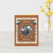 Opossum -Diversion- Carte de voeux personnalisée (Fleur jaune)