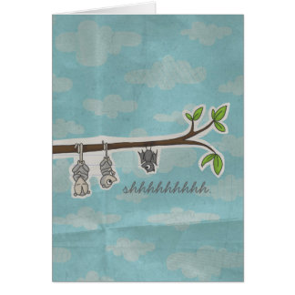 Opossum en Bat Card, shhhh.
