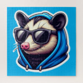 OPOSSUM IN BLAUWE HOODIE 2 LEGPUZZEL (Verticaal)