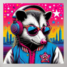 OPOSSUM IN DE GROTE STAD-4 POSTER