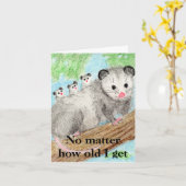 Opossum Kaart (Gele Bloem)