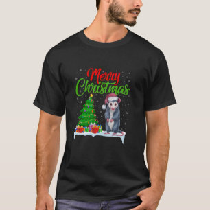 Opossum Kerstboom Lichten Grappige Kerstmis Opossu T-shirt