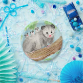 Opossum mama papieren bordje (Feest)