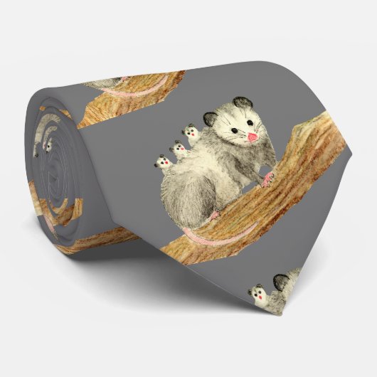 Opossum mama stropdas (Opgerold)