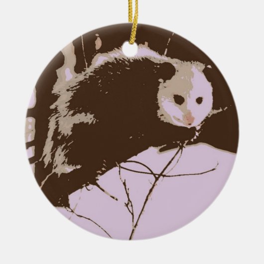 Opossum Pop Art Keramisch Ornament (Voorkant)