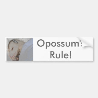 Opossum's regel! bumpersticker