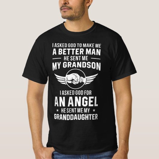 Oppa God stuurde me mijn kleinzoon kleindochter T-shirt (Voorkant)