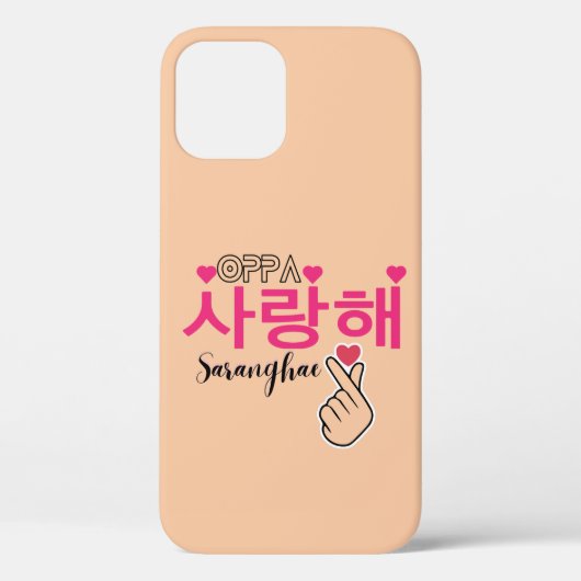 Oppa Saranghae Cute Kpop Case-Mate iPhone Case (Achterkant)