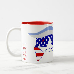 Opperbevelhebber Trump 2024 tweetonige koffie-Mok Tweekleurige Koffiemok