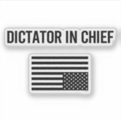 opperdictator sticker (Voorkant)