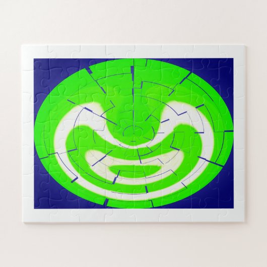 Opperste groene kunst legpuzzel (Horizontaal)