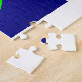 Opperste groene kunst legpuzzel (Zijkant)