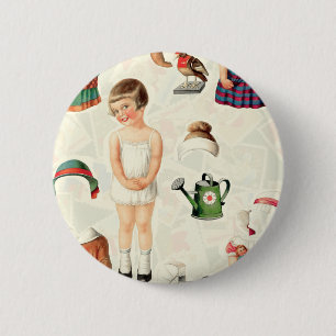 OPPERSTE PAPIEREN POPPEN LIEVERD RONDE BUTTON 5,7 CM