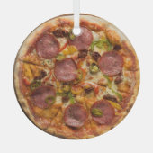 Opperste Pizza Glas Ornament (Voorkant)