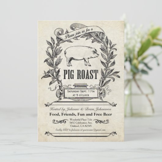 Opperste  uitvindingen rond varkensroast kaart (Staand voorkant)