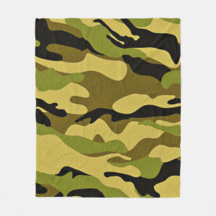 Oppervlak van camouflage-soldaat fleece deken