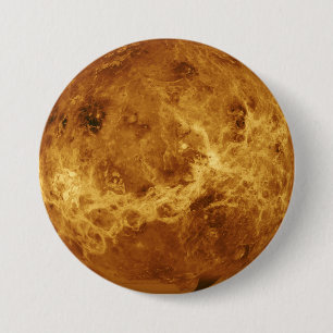 Oppervlak van de Planet Venus Ronde Button 7,6 Cm