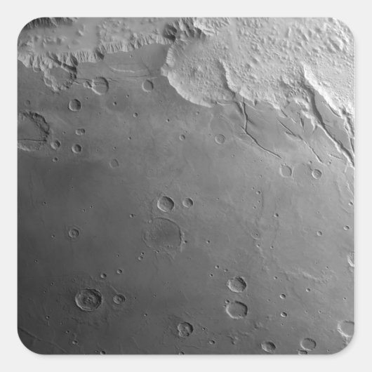 Oppervlak van Mars 2 Vierkante Sticker (Voorkant)