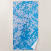 Oppervlaktenaam blauwe en witte ijsplaneet strandlaken (Voorkant)