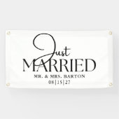 Opposants Juste Marié Voiture Bannière (Horizontal)