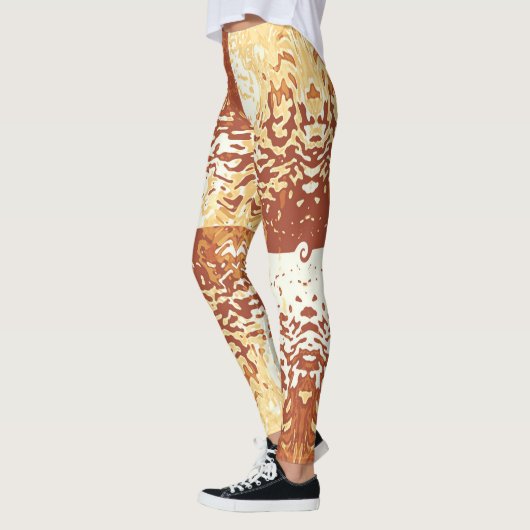 Opposites Attract Pumpkin Orange Leggings (Gauche)
