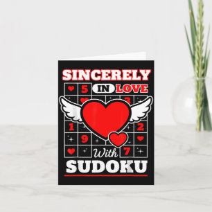 Oprecht Verliefd Op Sudoku Schattige Valentijnen  Kaart