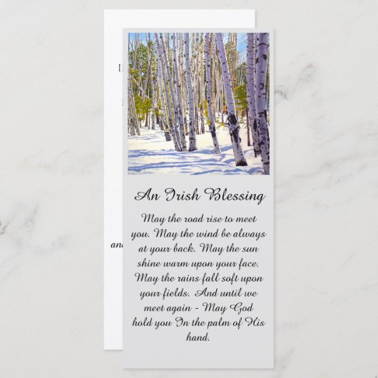 oprechte condoleances Irish Blessing Sympathy Card (Voorkant / Achterkant)