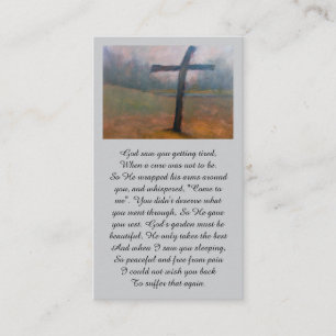 Oprechte Condolences Memorial Kaart Visitekaartje