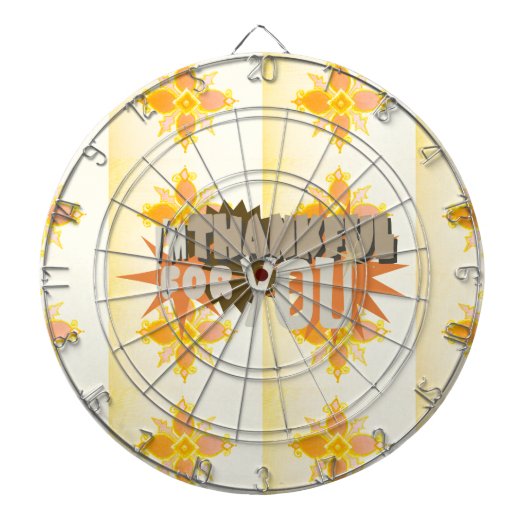 Oprechte dankbaarheid: "Dankbaar voor jou" met lie Dartbord (Voorkant)