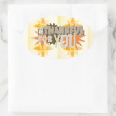 Oprechte dankbaarheid: "Dankbaar voor jou" met lie Ovale Sticker (Tas)